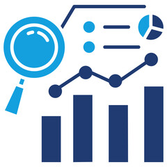 Analysis Flat Blue Icon