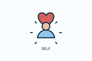 Self Icon Or Logo Isolated Vector Illustration