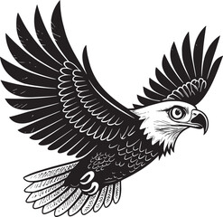 Obraz premium eagle with wings vector illustration, eagle vector, eagle playing wings
