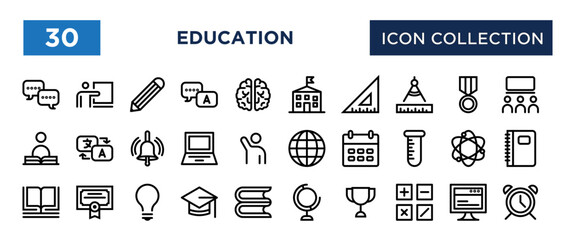 Education Icons - Line Style