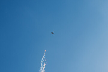 Su-30k on the sky