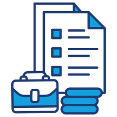 Business Plan Blue Icon