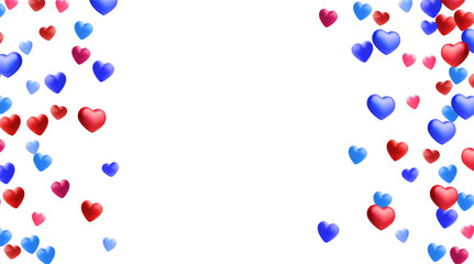 Vector  3d heart on white background.Father's day sales poster design