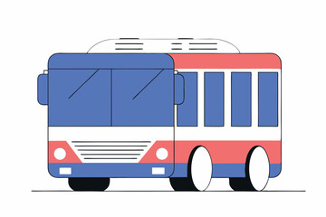 bus on white background