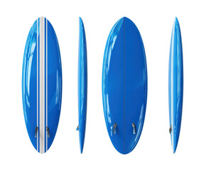 Bright blue surfboard design for summer adventures and beach fun