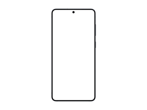 Photo of smartphone similar to android device with thin edge without background. Jetblack color. Template for mockup	

