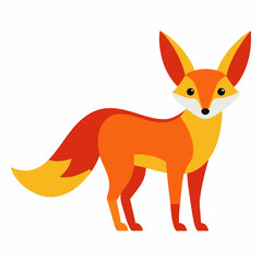 Obraz premium red fox vector illustration