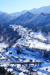 山里の雪景色