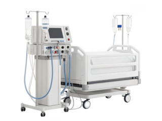 life support system white background advanced medical life-saving equipment hospital device critical care emergency healthcare technology transparent background image