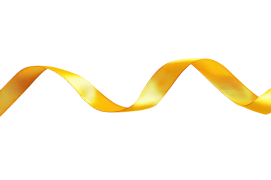 Gold ribbon flowing gracefully