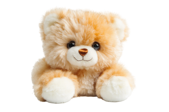 Adorable plush bear, light beige color