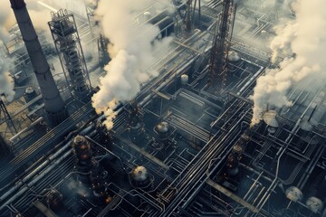 Vibrant Picture of Conceptual Image Illustrating Industrial Development