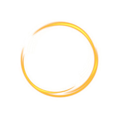 Radiant Gold Circle with Smooth Flowing Lines for Modern Interface, Logo Frame or Fantasy Decoration