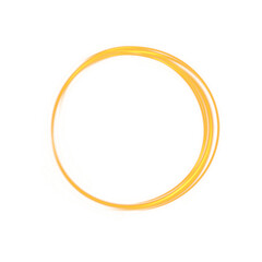 Radiant Gold Circle with Smooth Flowing Lines for Modern Interface, Logo Frame or Fantasy Decoration