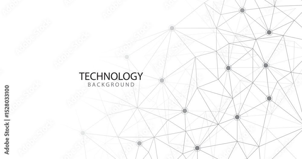 Aufkleber Grey geometric mesh lines on a white background. Triangle pattern. Geometric abstract background with simple Triangle elements.
