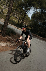young man riding a bike