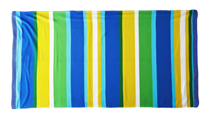 Vibrant striped beach towel