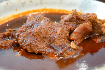 Daging Masak Kicap, Malaysian Soy Sauce Braised Beef, features tender beef braised in sweet soy sauce with garlic, ginger, and spices—a rich, aromatic Malaysian comfort dish served hot.