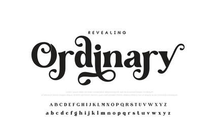 Obraz premium Minimal luxury font alphabet logo. Typography beauty fashion elegant minimalist serif italic fonts decorative wedding vintage retro logos. vector illustration