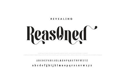 Minimal luxury font alphabet logo. Typography beauty fashion elegant minimalist serif italic fonts decorative wedding vintage retro logos. vector illustration