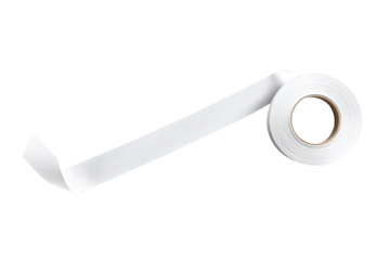 White adhesive tape roll, ready for use