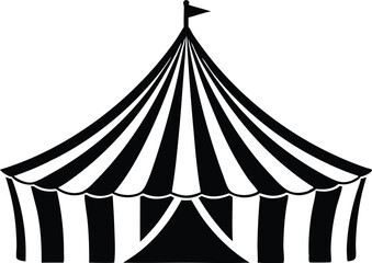 circus tent silhouette vector icon © Ash