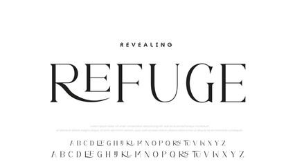 Minimal luxury font alphabet logo. Typography beauty fashion elegant minimalist serif italic fonts decorative wedding vintage retro logos. vector illustration