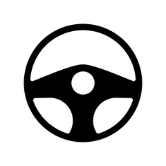 Steering Wheel Glyph Icon