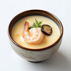 Elegant Japanese Appetizer – Chawanmushi in Ceramic Bowl