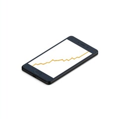 Smartphone with Graph Displaying Upward Trend and Growth Potential