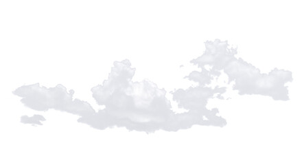 Flying cloud on transparent