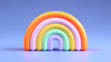 Children's Day rainbow icon design