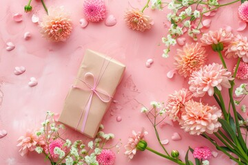 High Resolution Picture of Composition of Beautiful Mothers Day Elements