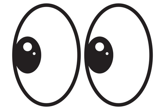 Naklejki Cartoon eyes icon collection. Eyes emoji illustration. Eyeballs illustration. Social media reaction, emoji, emoticon. Funny cartoon isolated on white. Vector Illustration.