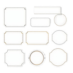 frame tag, mockup,  label, set of flat icons 