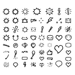 symbols to show emotion, cartoons, design, 