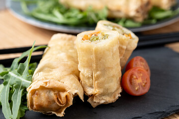 Crispy vegetables spring Rolls