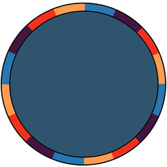 blue round frame