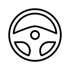 Steering Wheel Outline Icon