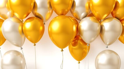 Gold and silver balloons