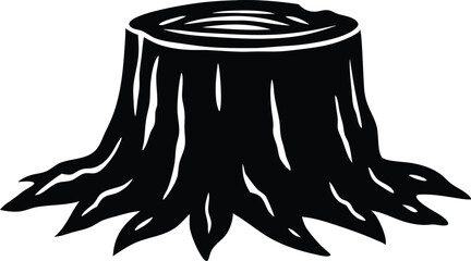 tree stump isolated vector