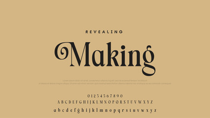 Beauty Luxury font alphabet logo. Typography beautiful fashion elegant classic letters serif italic fonts decorative wedding vintage font. vector illustration.