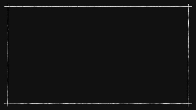 Empty black and white hand drawn frame background, simple wavy rectangle doodle panel, blank craft presentation board, animated drawing scribble stroke line art, creative isolated pencil sketch border