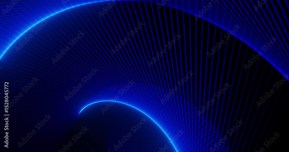 Wall mural dynamic abstract background animation with glowing blue lines forming geometric patterns, perfect fo