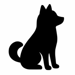 Cute black cat silhouette vector illustration perfect for pet or Halloween designs