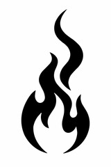 Vector illustration of a tribal fire bird tattoo design symbol