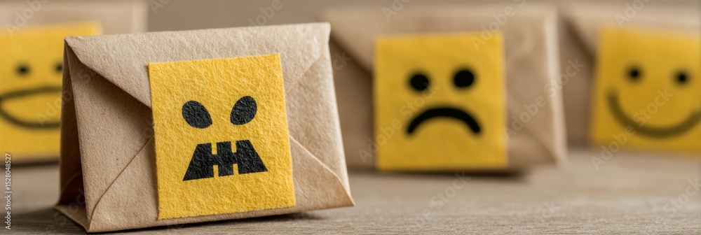 Poster Email Inbox Filled With Malware Emojis Displaying Various Emotions, Highlighting Security Concerns