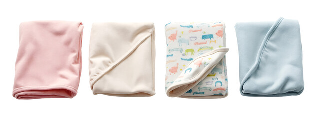 A set of three baby blankets