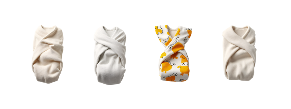 A set of three baby swaddles