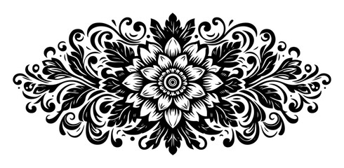 ornamental floral mandala vector design